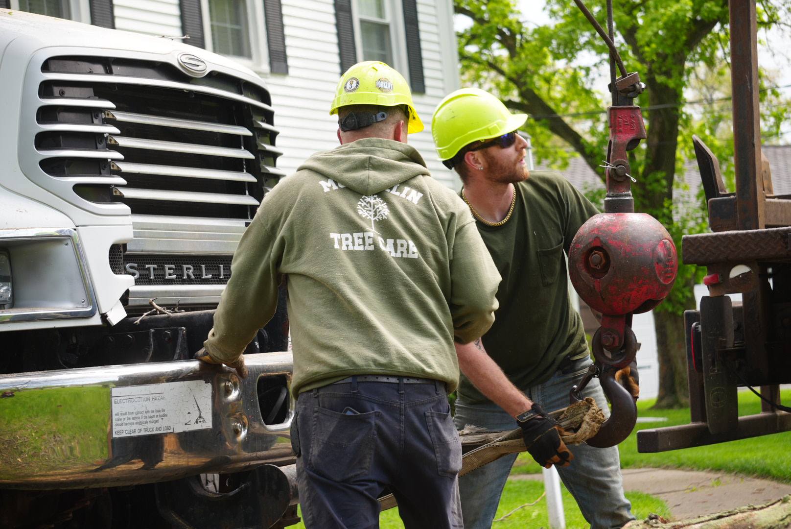 McQuillin Tree Care team on a job in Delta, OH